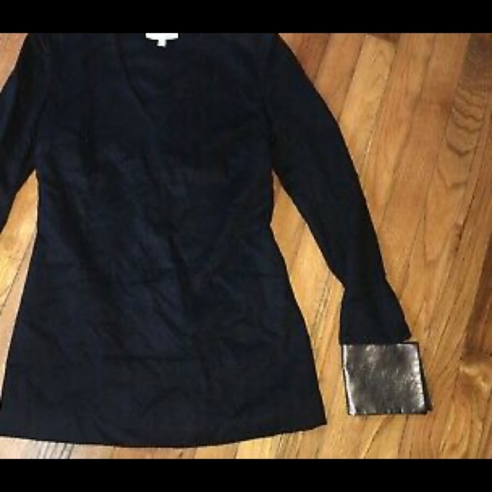 Alice +Olivia cashmere w leather cuffs